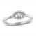 Diamond Evil Eye Ring 1/8 ct tw Round & Baguette 10K White Gold