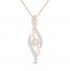 Diamond Journey Necklace 1/3 ct tw Round-Cut 10K Rose Gold 18"