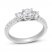 Three-Stone Diamond Engagement Ring 1 ct tw Round-cut 14K White Gold