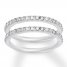 Diamond Wedding Bands 5/8 ct tw Round-cut 14K White Gold