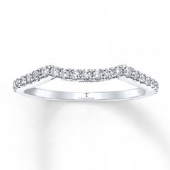 Tolkowsky Wedding Band 1/4 ct tw Diamonds 14K White Gold