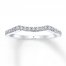 Tolkowsky Wedding Band 1/4 ct tw Diamonds 14K White Gold