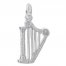 Harp Charm Sterling Silver