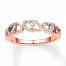 Heart Ring 1/10 ct tw Diamonds 10K Rose Gold