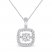 Unstoppable Love Necklace 1/2 ct tw 10K White Gold 19"