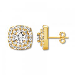 Diamond Earrings 1 ct tw Round-cut 14K Yellow Gold