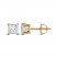 Diamond Solitaire Stud Earrings 1-1/5 ct tw Princess-cut 14K Yellow Gold