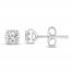 Solitaire Diamond Earrings 1/2 ct tw 10K White Gold