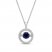 Unstoppable Love Blue Sapphire Necklace 1/10 ct tw Diamonds Sterling Silver 19"