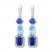 Lab-Created Sapphire Earrings with Diamonds Sterling Silver