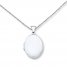 Oval Locket Necklace Sterling Silver