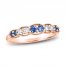 Le Vian Sapphire & Diamond Stacking Ring 1/6 ct tw Diamonds 14K Strawberry Gold