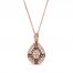 Le Vian Diamond Necklace 1/3 ct tw Round-cut 14K Strawberry Gold 18"