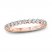 Monique Lhuillier Bliss Diamond Wedding Band 3/4 ct tw Round-cut 18K Rose Gold