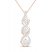 Diamond Twist Necklace 1/5 ct tw Round-Cut 10K Rose Gold 18"