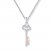 Key Necklace Diamond Accents Sterling Silver/10K Gold