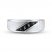 Men's Black Diamond Wedding Band 1/5 ct tw Round-cut 10K White Gold