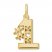 #1 Mom Charm 14K Yellow Gold