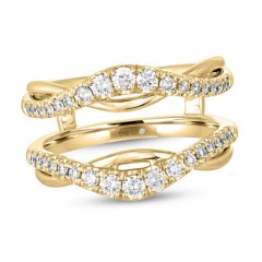 Leo Diamond Enhancer Band 3/4 ct tw Round-cut 14K Yellow Gold