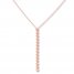 Disc Drop Necklace 14K Rose Gold 16-18" Adjustable