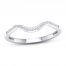 Diamond Wedding Band 1/15 ct tw Round-cut 10K White Gold