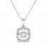 Unstoppable Love Necklace 1/10 ct tw Sterling Silver 19"