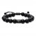 Men's Onyx Beaded Bracelet Stainless Steel