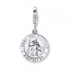 St. Christopher Medal Sterling Silver Charm