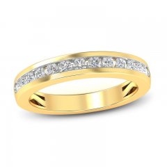 Diamond Wedding Band 1/2 ct tw Round-cut 14K Yellow Gold