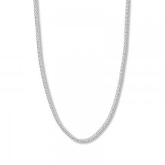 24" Curb Chain 14K White Gold Appx. 4.4mm