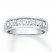 Men's Wedding Band 1/2 ct tw Diamonds 10K White Gold