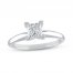 Diamond Solitaire Ring 1 ct tw Princess-cut 10K White Gold