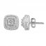 Diamond Earrings 1/2 ct tw Round-cut 10K White Gold