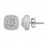 Diamond Earrings 1/2 ct tw Round-cut 10K White Gold