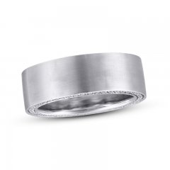 Our Ring by Jaymes & Jonathan Men's Diamond Wedding Band 1/2 ct tw Round-cut 14K White Gold