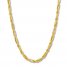 Men's Interlocking Link Chain Necklace 10K Yellow Gold 22"