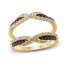 Black & Yellow Diamonds 1/2 ct tw Enhancer Ring 14K Yellow Gold