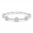 Lab-Created Opal & Lab-Created White Sapphire Bracelet Sterling Silver