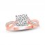 Diamond Engagement Ring 3/4 ct tw Round-cut 14K Rose Gold