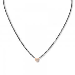 Diamond Necklace 1/10 Carat tw Stainless Steel