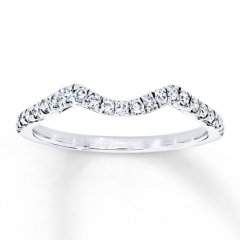 Wedding Ring 1/4 ct tw Diamonds 14K White Gold