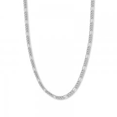 20" Figaro Link Chain 14K White Gold Appx. 4.7mm