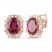 Le Vian Garnet Earrings 1/5 ct tw Diamonds 14K Strawberry Gold