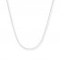 Cable Chain Necklace 14K White Gold 16" Length