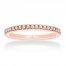 Tolkowsky Wedding Band 1/6 ct tw Diamonds 14K Rose Gold