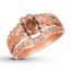 Le Vian Chocolate Diamond Ring 7/8 ct tw 14K Strawberry Gold