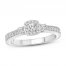 Diamond Engagement Ring 1/2 ct tw Round-cut 10K White Gold