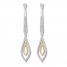 Diamond Earrings 1/4 ct tw Sterling Silver/10K Yellow Gold