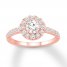 Diamond Engagement Ring 1 ct tw Round-cut 14K Rose Gold