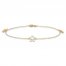 Flower Anklet 10K Yellow Gold 10"